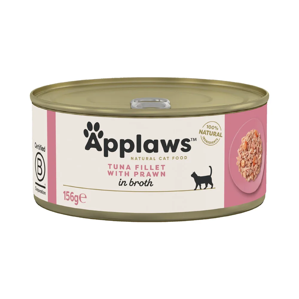 24x156g Tonijnfilet & Garnalen Applaws Kattenvoer de Applaws – photo produit