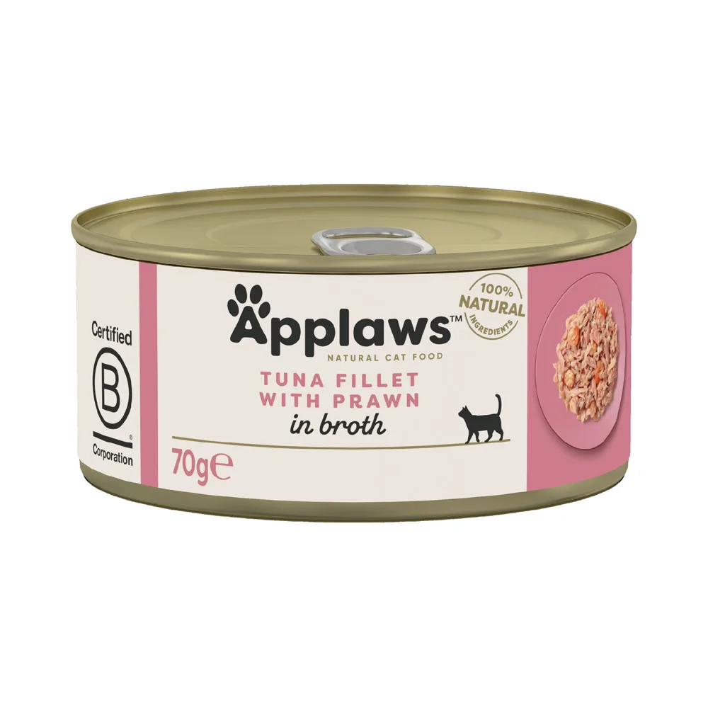 24x70g Tonijnfilet & Garnalen Applaws Kattenvoer van Applaws – productfoto
