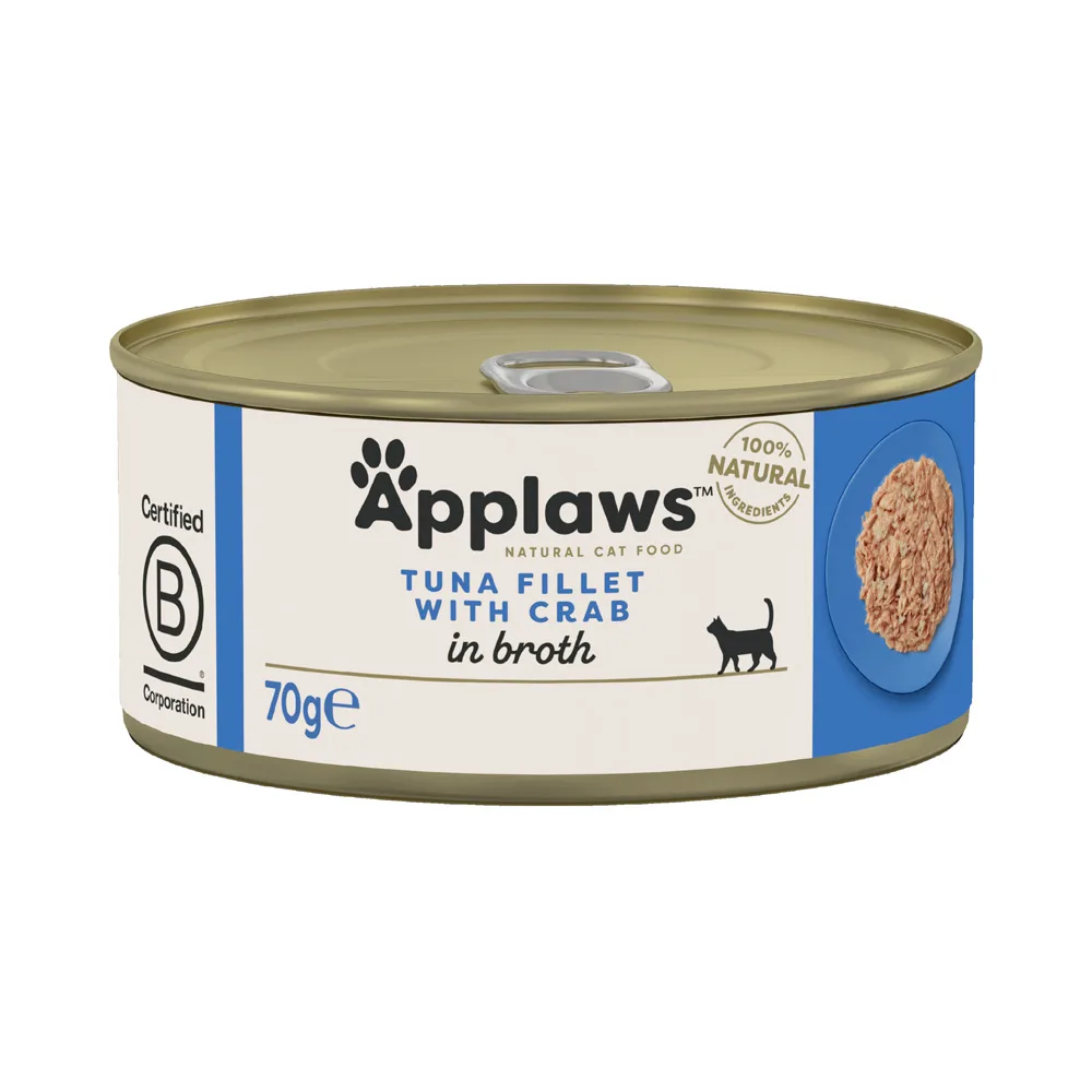 24x70g Tonijnfilet met Krab Applaws Kattenvoer by Applaws – product photo
