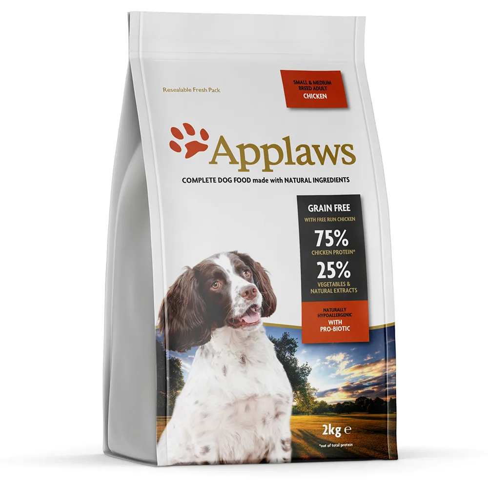 2kg Adult Small & Medium Breed Kip Applaws Hondenvoer by Applaws – product photo