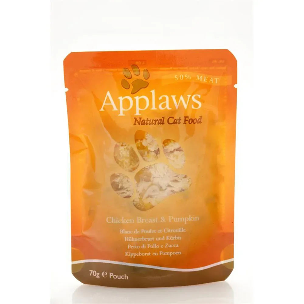 6x Applaws Natvoer voor katten met kip en pompoen 70 GR van Applaws – productfoto
