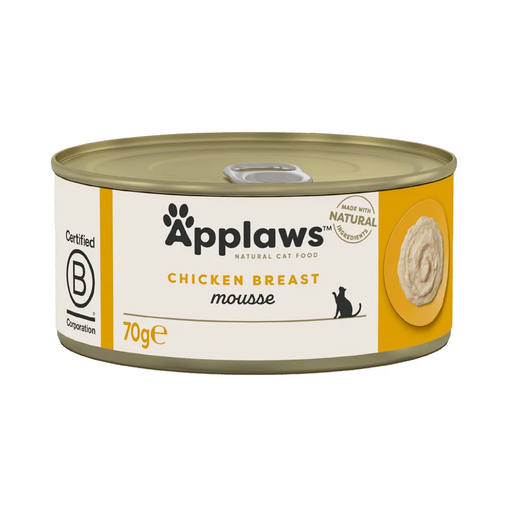 6x70g Mousse Kip Applaws Kattenvoer by Applaws – product photo