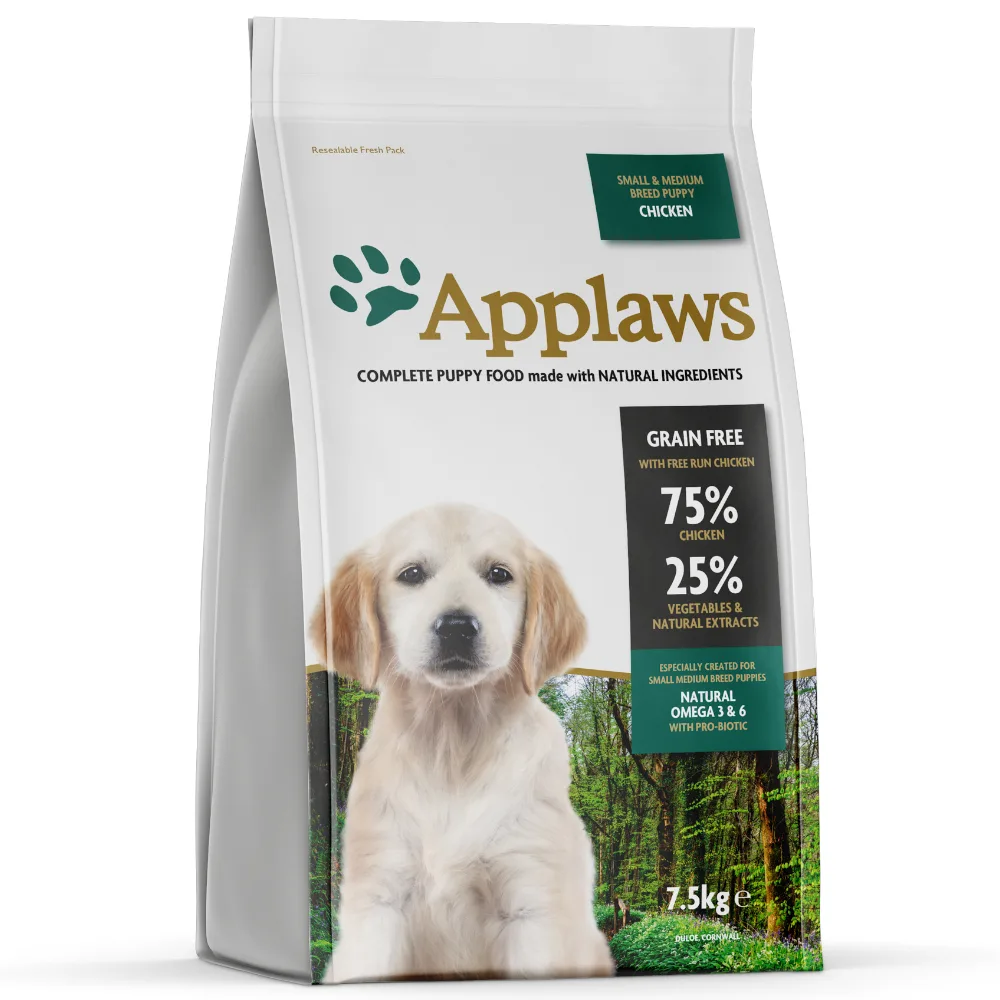 7,5kg Puppy Small & Medium Breed Kip Applaws Hondenvoer by Applaws – product photo