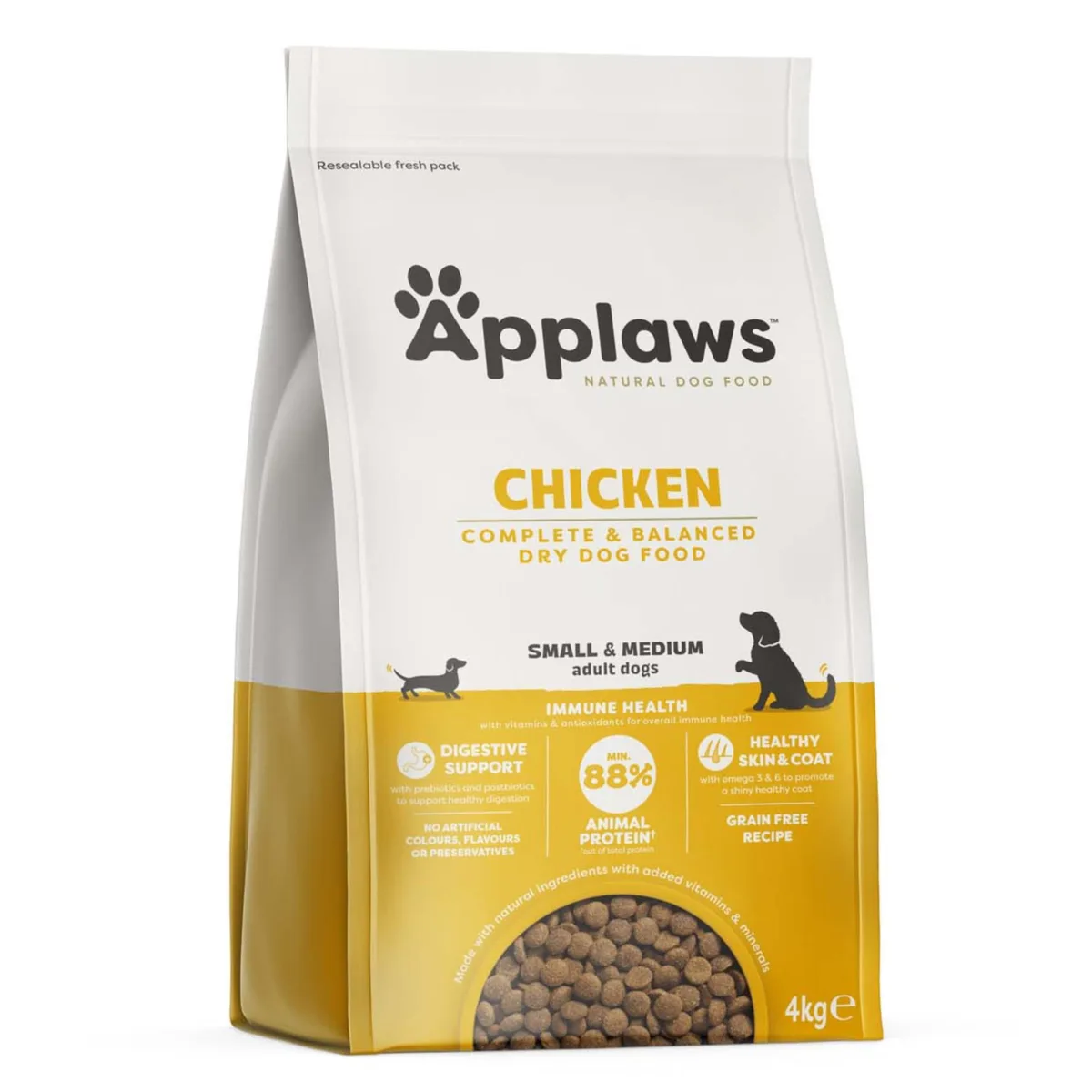 Adult Small & Medium Breed - Kip Hondenvoer - 4 kg by Applaws – product photo