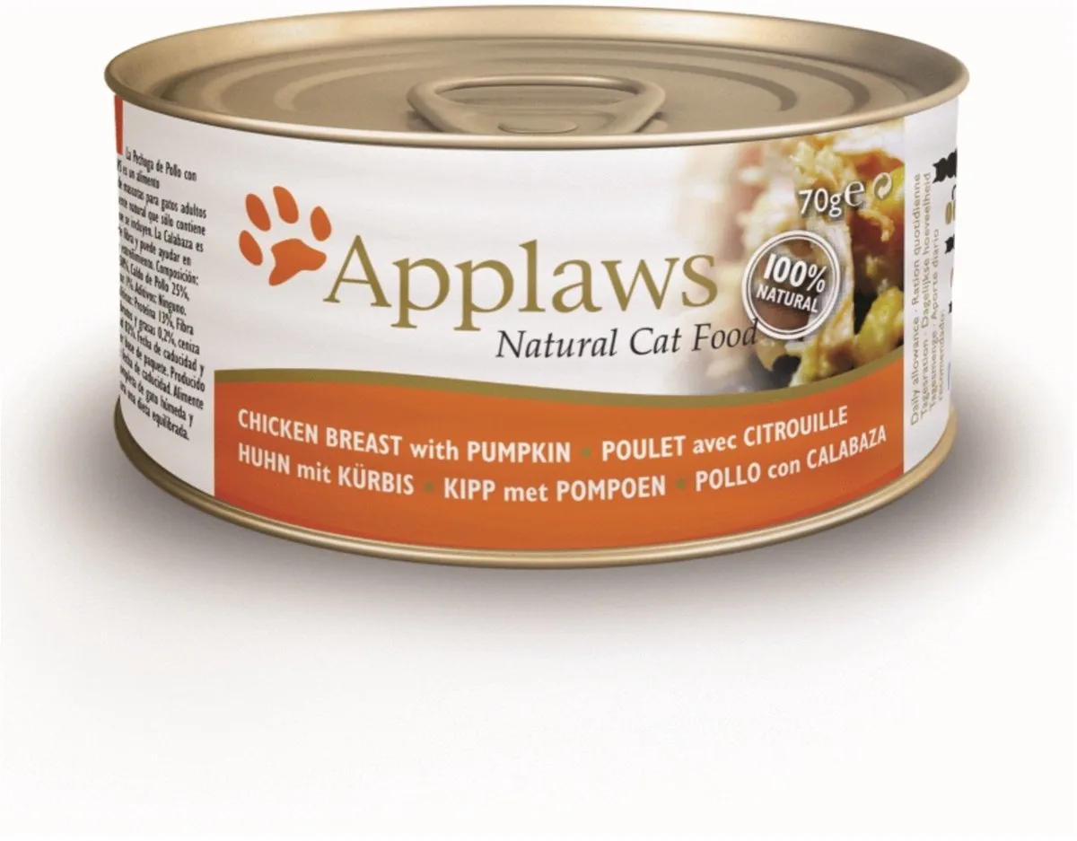 adult vlees kip en pompoen - 70 gr de Applaws – photo produit