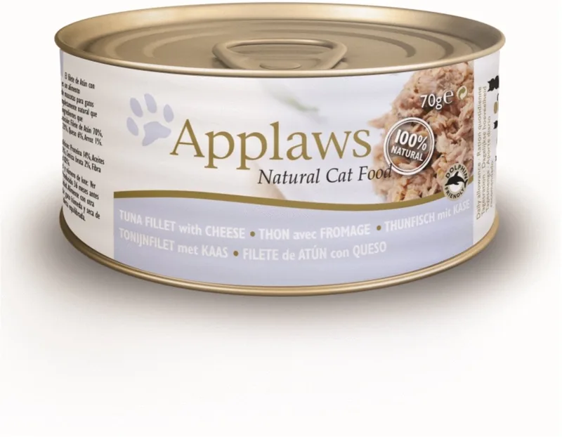 Cat Blik Tuna Fillet & Cheese - Kattenvoer - 70 g fra Applaws – produktbillede