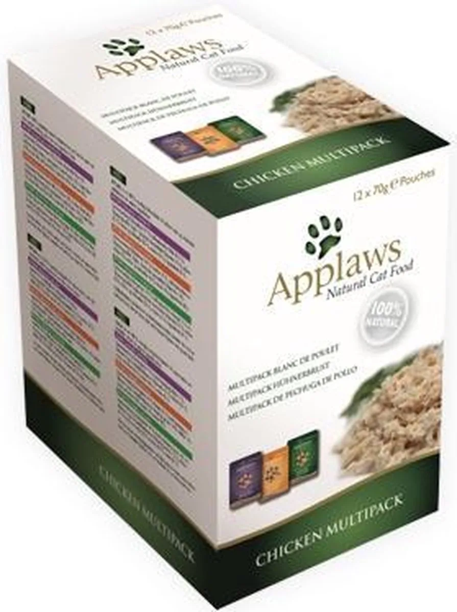 Cat - Chicken in Broth Multipack - 12 x 70 g de Applaws – photo produit