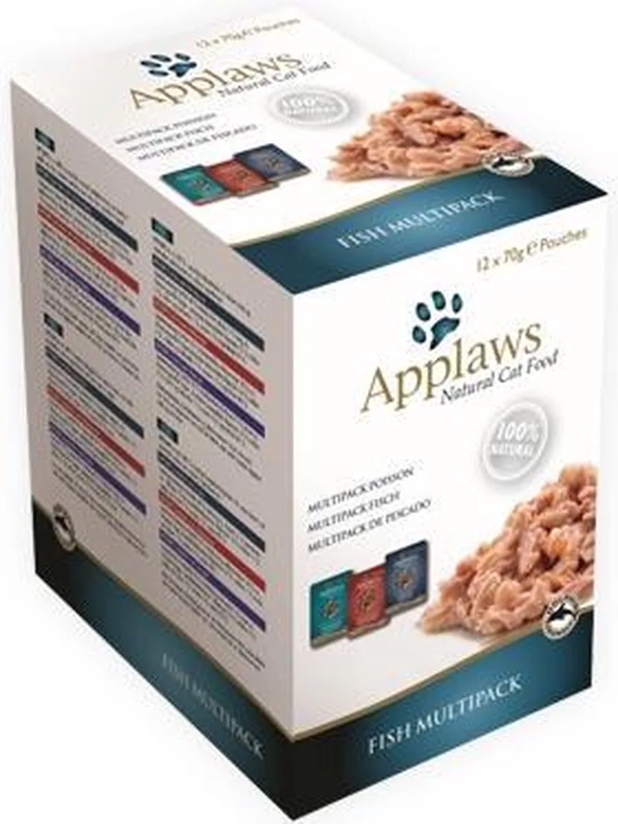 Cat - Fish in Broth Multipack - 12 x 70 g de Applaws – photo produit