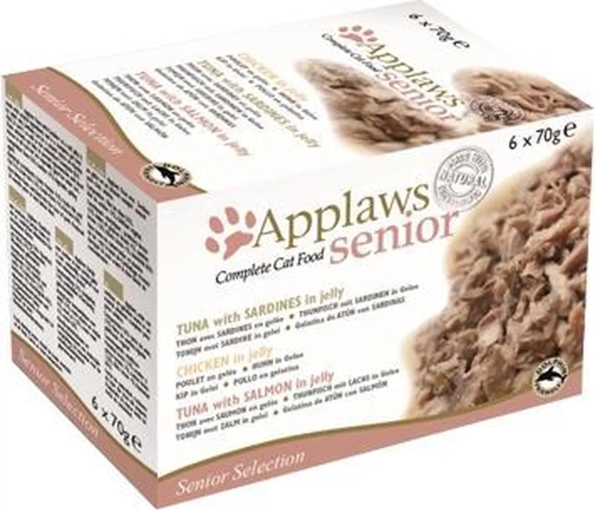 Cat - Senior Selection - 6 x 70 g de Applaws – photo produit