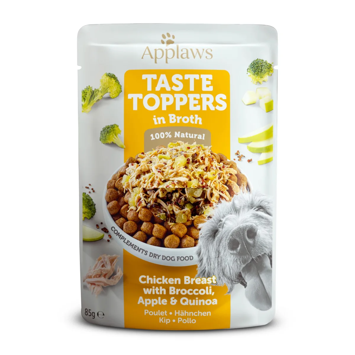 Dog Taste Toppers Kip met broccoli in bouillon 85 gr. - per 12 stuks de Applaws – photo produit