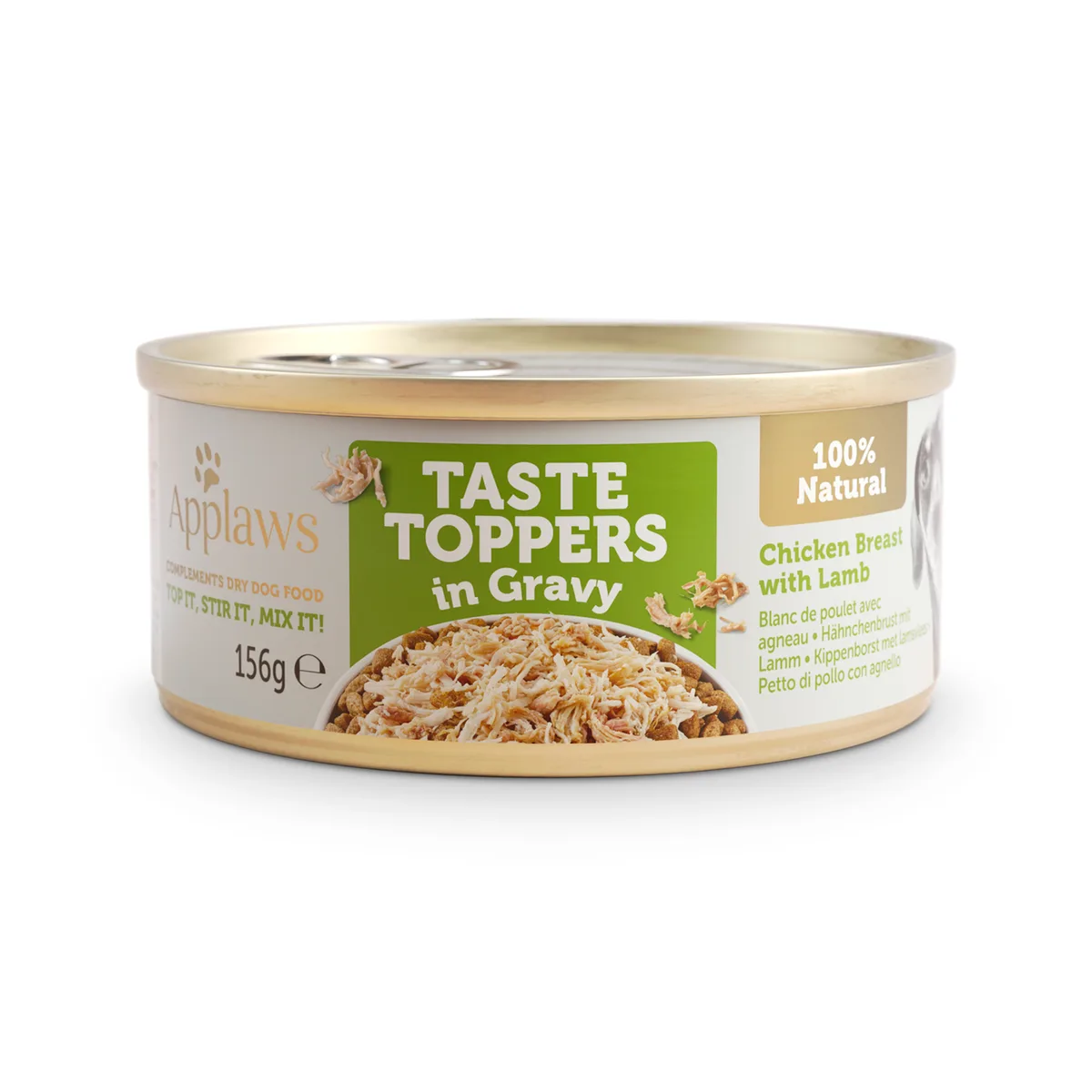 Dog Taste Toppers Kip met lam in jus 156 gr. - per 12 stuks von Applaws – Produktfoto