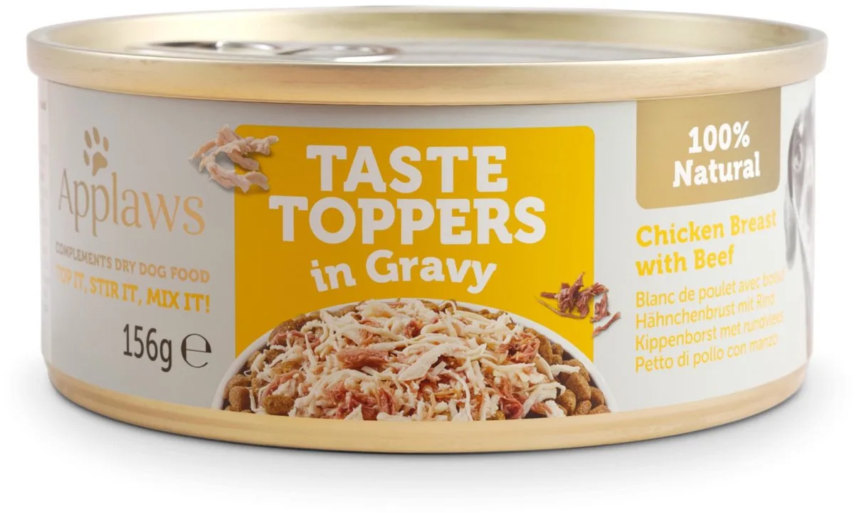 Dog Taste Toppers Kip met rund in jus 156 gr. - per 12 stuks de Applaws – photo produit