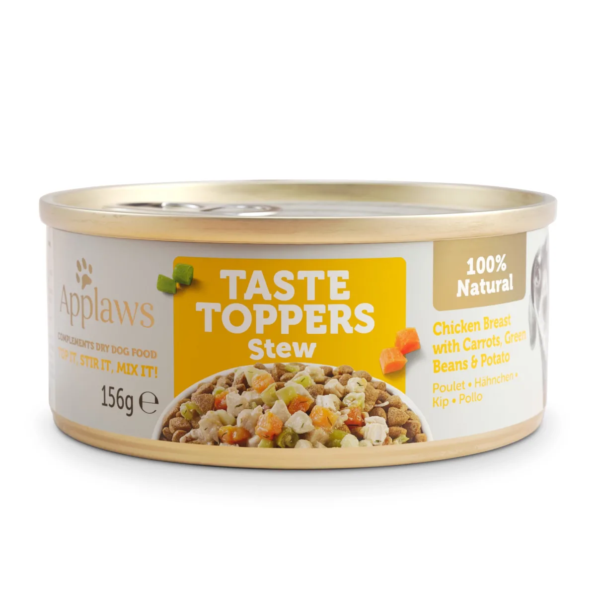 Dog Taste Toppers Kip met wortel stoofpotje 156 gr. - per 12 stuks fra Applaws – produktbillede