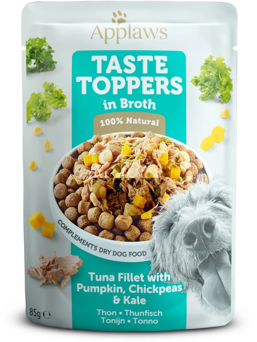 Dog Taste Toppers Tonijn met pompoen in bouillon 85 gr. - per 12 stuks de Applaws – photo produit