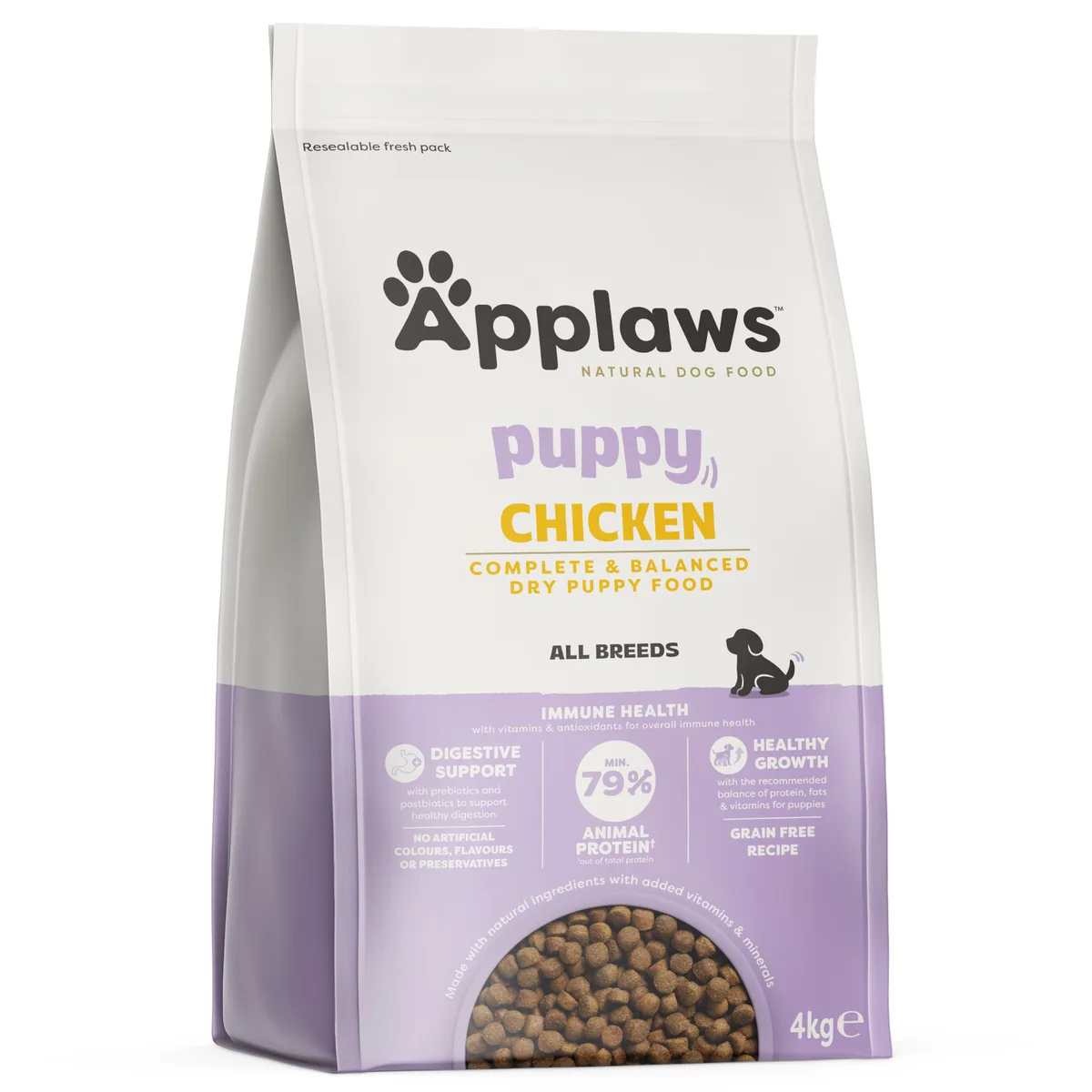 Dubbelpak: 2x4 kg Applaws All Breed Puppy Kip Hondenvoer droog van Applaws – productfoto
