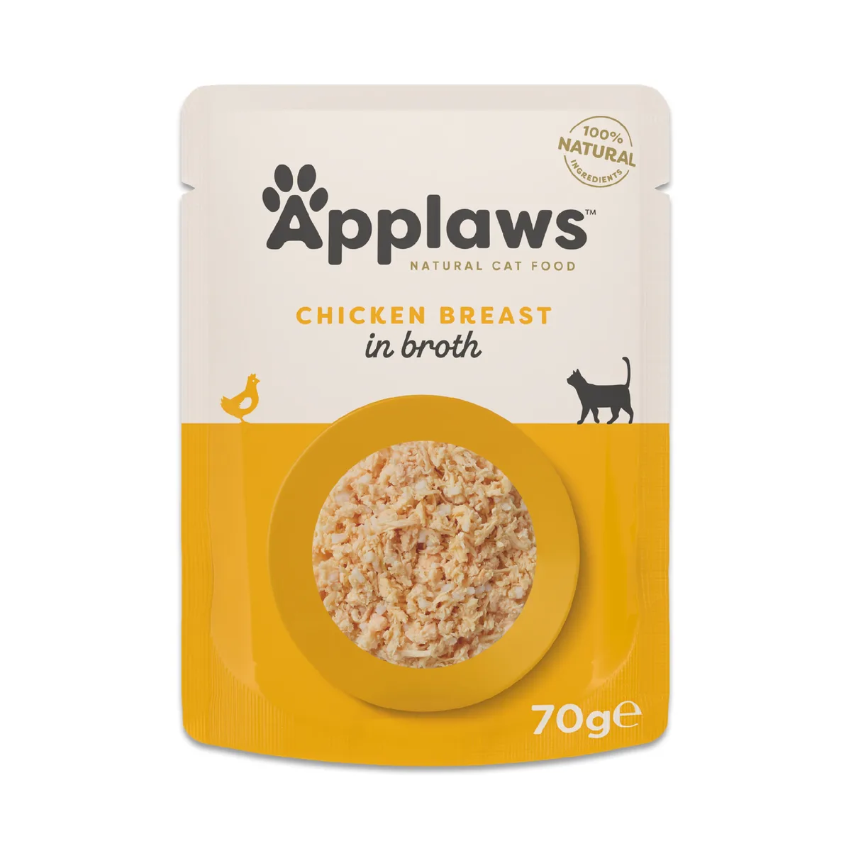 Economy pack 24x70 Kipfilet Applaws Naturel in bouillon natvoer voor katten van Applaws – productfoto