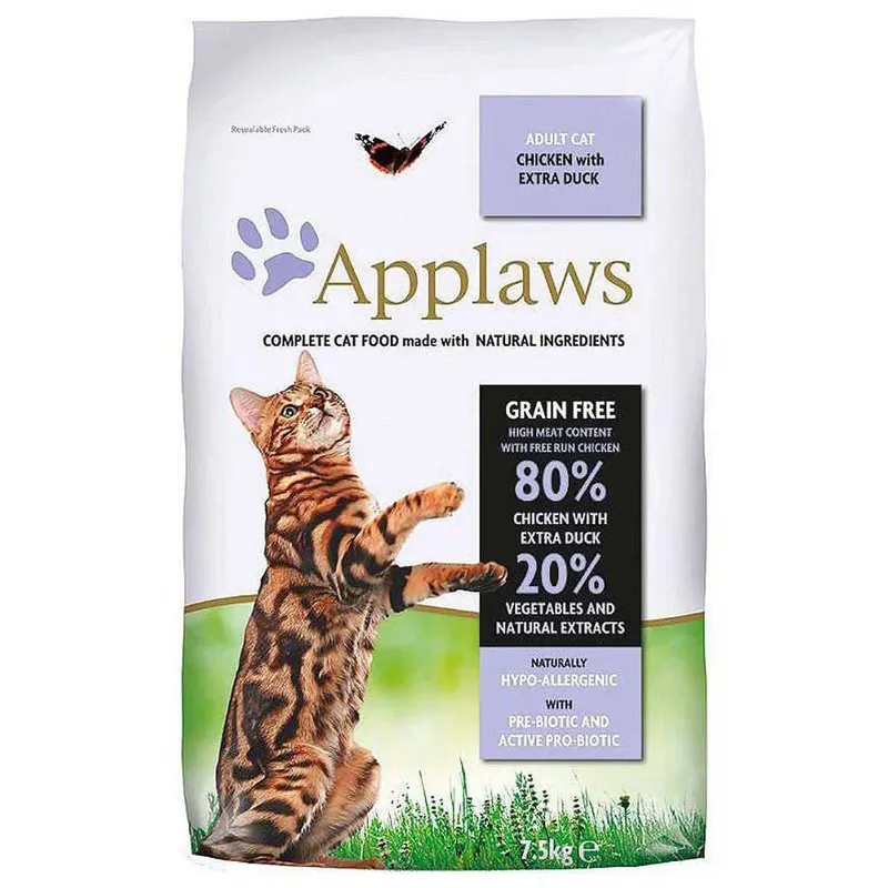 Kattenvoer Voor Volwassen Katten Met Extra Kip En Eend 7.5kg by Applaws – product photo