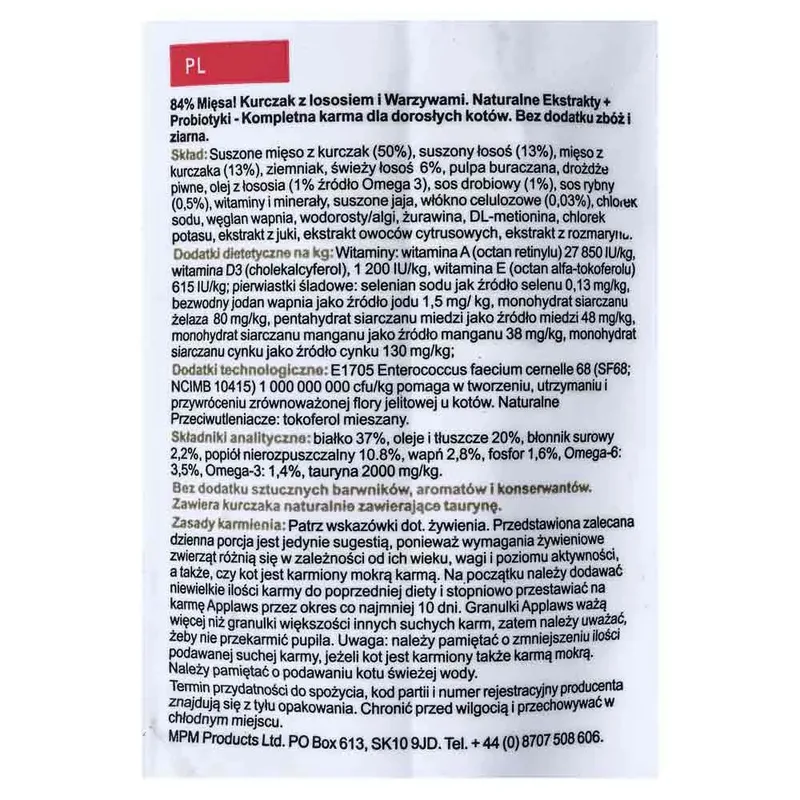 Kattenvoer Voor Volwassen Katten Met Kip En Zalm 7.5kg by Applaws – product photo 2 of 2