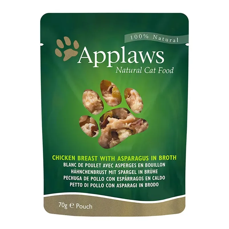 Huhn Mit Spargel 12x70g Nassfutter Für Katzen von Applaws – Produktfoto