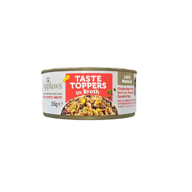 Hühner-feigen-kalbfleisch-und Gemüsebrühe Topper 12x156g Nassfutter Für Hunde von Applaws – Produktfoto