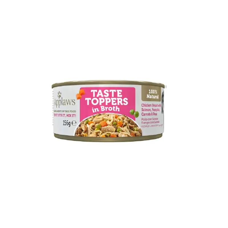 Poulet Saumon Et Bouillon De Légumes 12x156g Nourriture Humide Pour Chiens de Applaws – photo produit