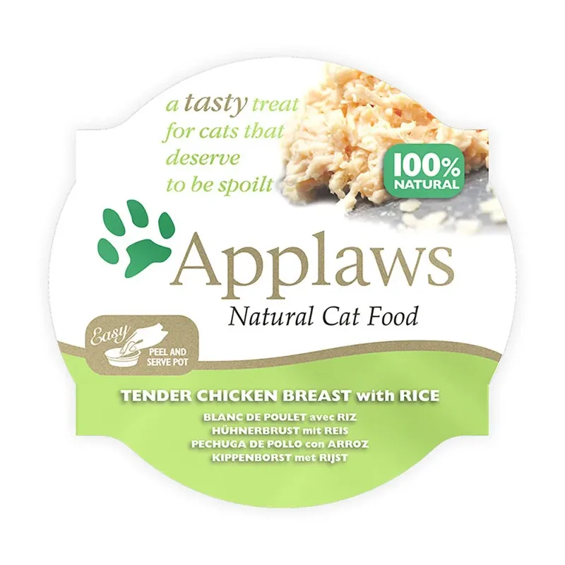 Kipfilet En Rijst 10x60g Kattenvoer by Applaws – product photo
