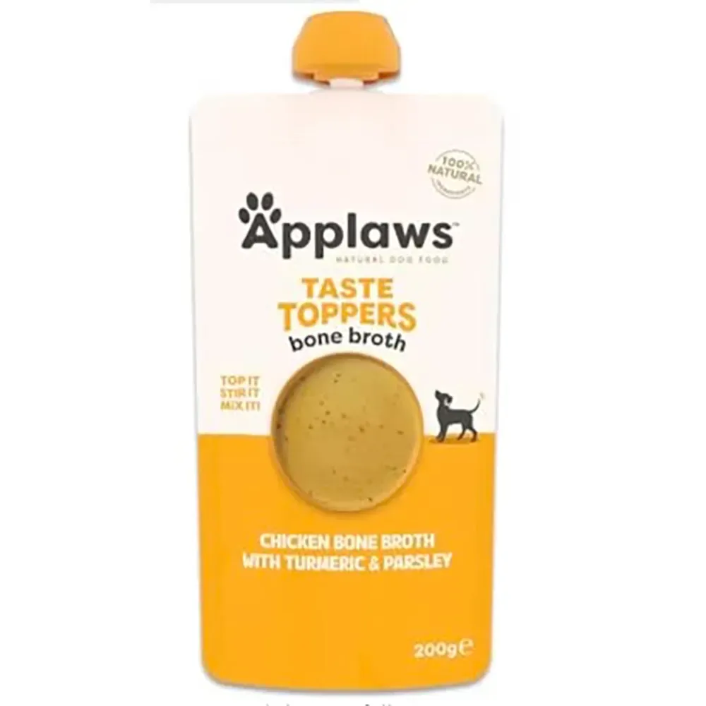 Kippenbouillon Topper Fles Natvoer Voor Honden 6x200ml van Applaws – productfoto