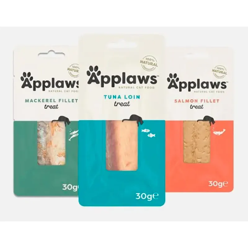 Makreel Zalm Tonijn Multi Katten Snack 12x30g de Applaws – photo produit