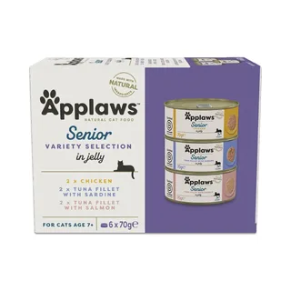 Multipack Senior Variety Jelly Selection Kattenvoer 70 G by Applaws – product photo 1 of 2