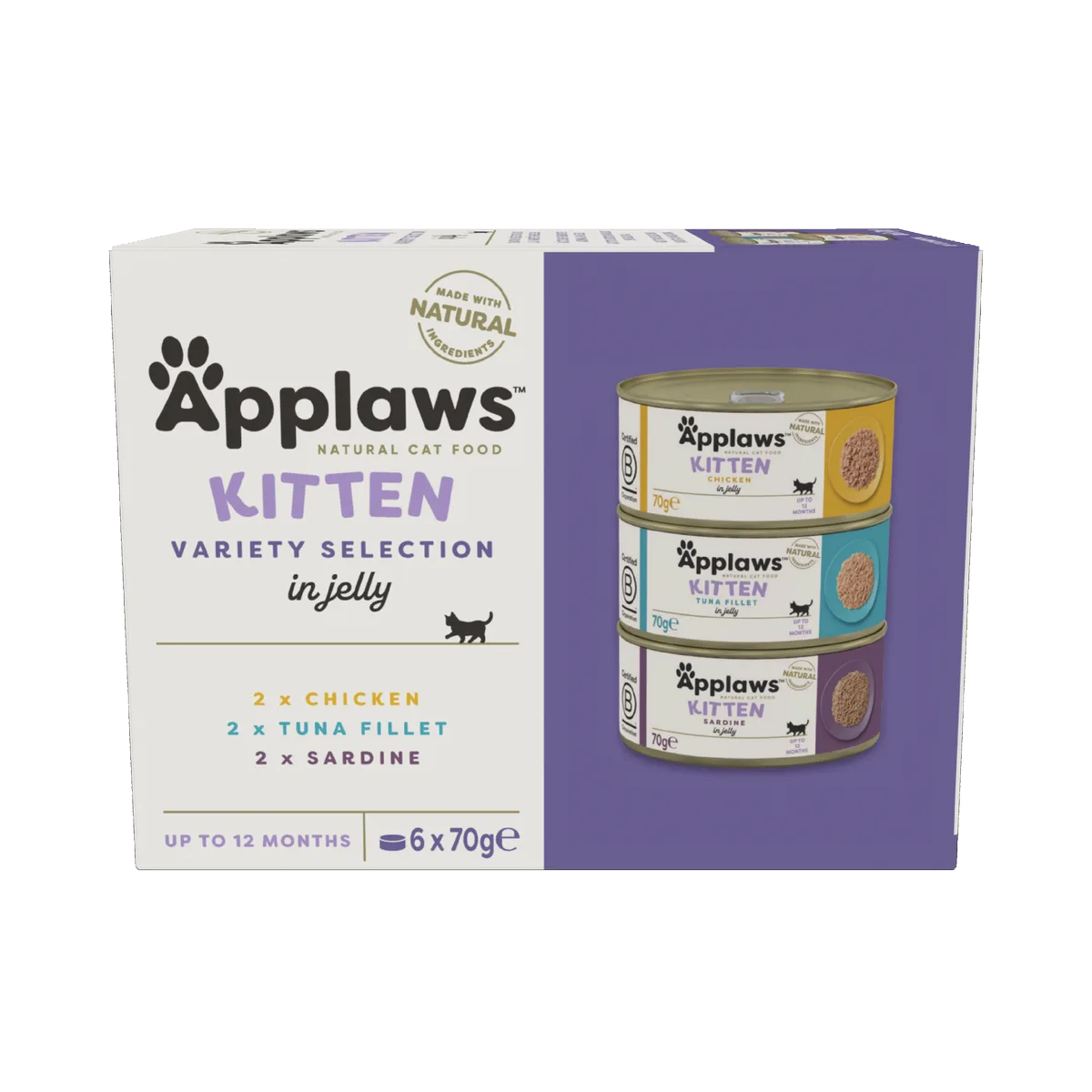 natvoeding multipack Kitten 6 x 70 gr. de Applaws – photo produit