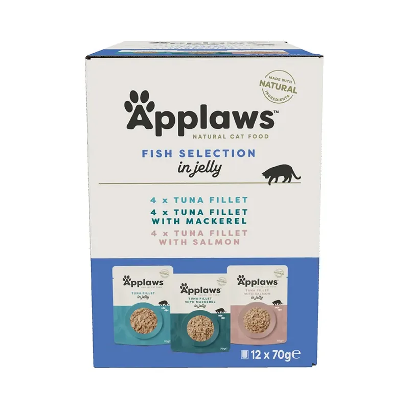 Nassfutter Für Katzen 12x70g von Applaws – Produktfoto