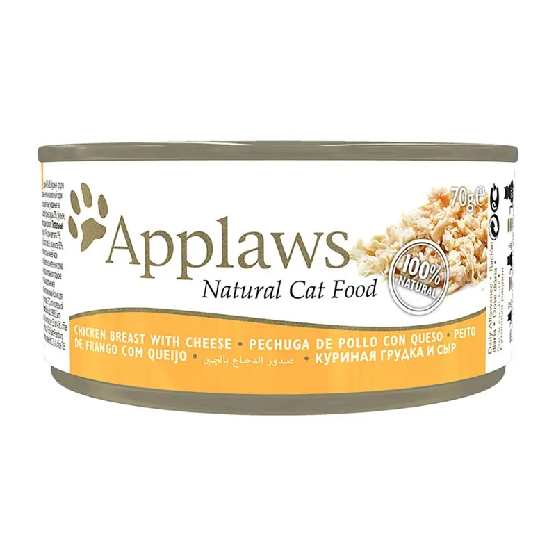 Natvoer Voor Katten Met Kip En Kaas 24x70g by Applaws – product photo