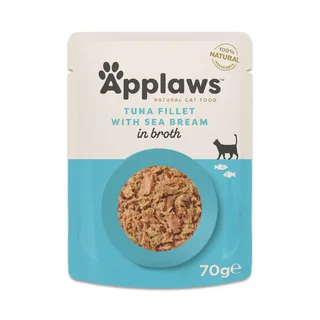 Natvoer Voor Katten Tonijn En Zeebrasem In Zakje de Applaws – photo produit 1 sur 2
