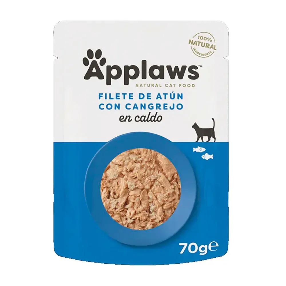 Pâtée Pour Chat Thon Et Crabe 12x70g van Applaws – productfoto