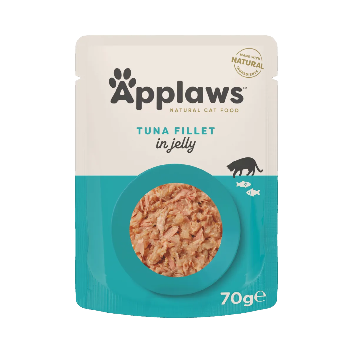 Quick Serve Jelly hele Tonijn 70 gr. - per 16 stuks van Applaws – productfoto
