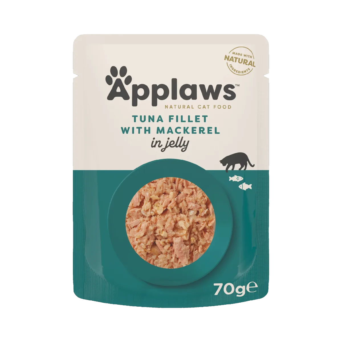 Quick Serve Jelly hele Tonijn en makreel 70 gr. - per 16 stuks van Applaws – productfoto