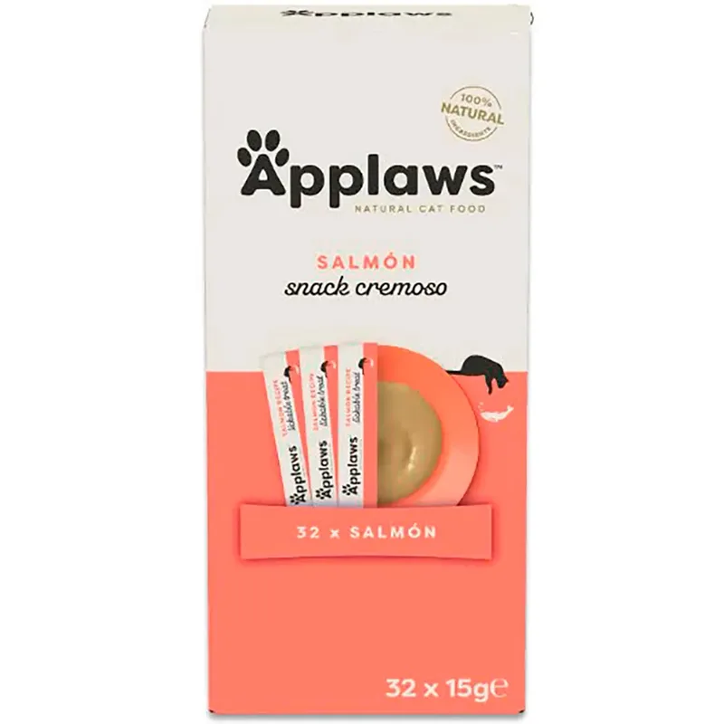 Snack Léchable Au Saumon Pour Chat 4x8x15g de Applaws – photo produit