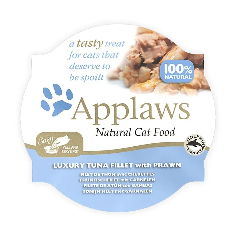 Steak De Thon Et Crevettes 10x60g Nourriture Pour Chat de Applaws – photo produit