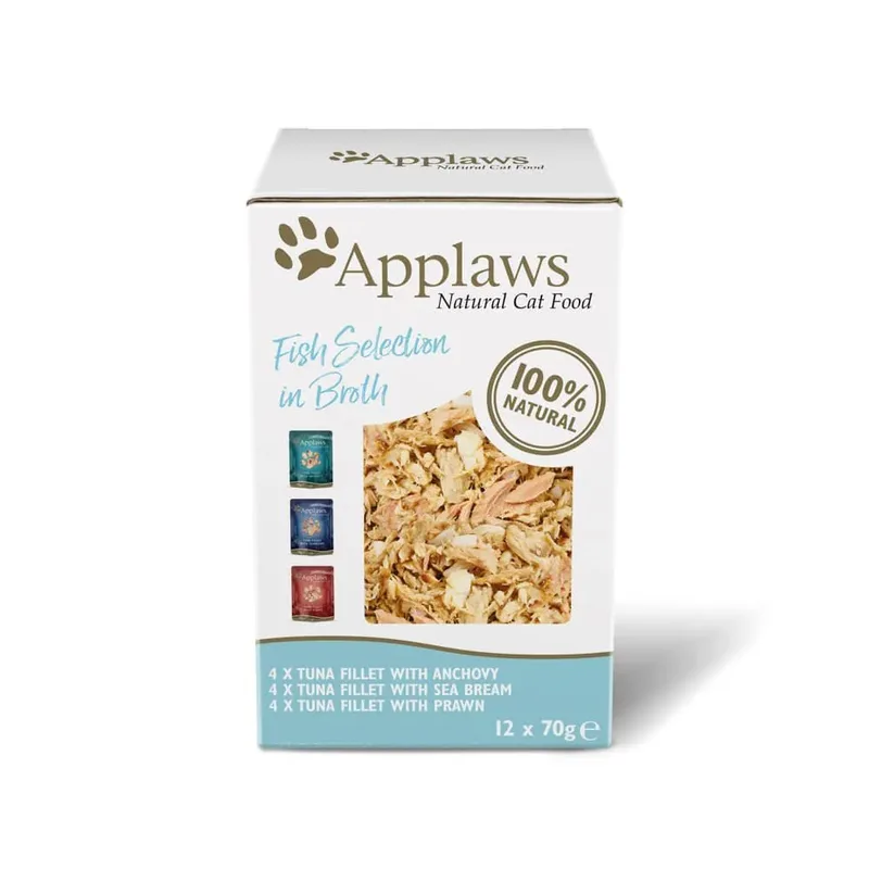 Visbouillon Multipack 12x70 Kattenvoer de Applaws – photo produit