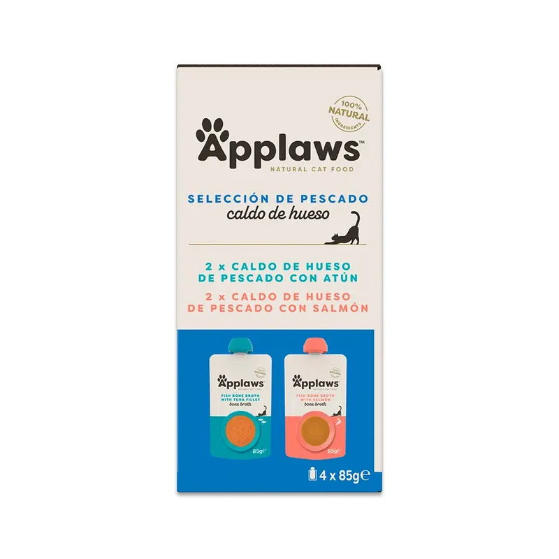 Visbouillonzakjes Multipack Nat Kattenvoer 4x85g by Applaws – product photo