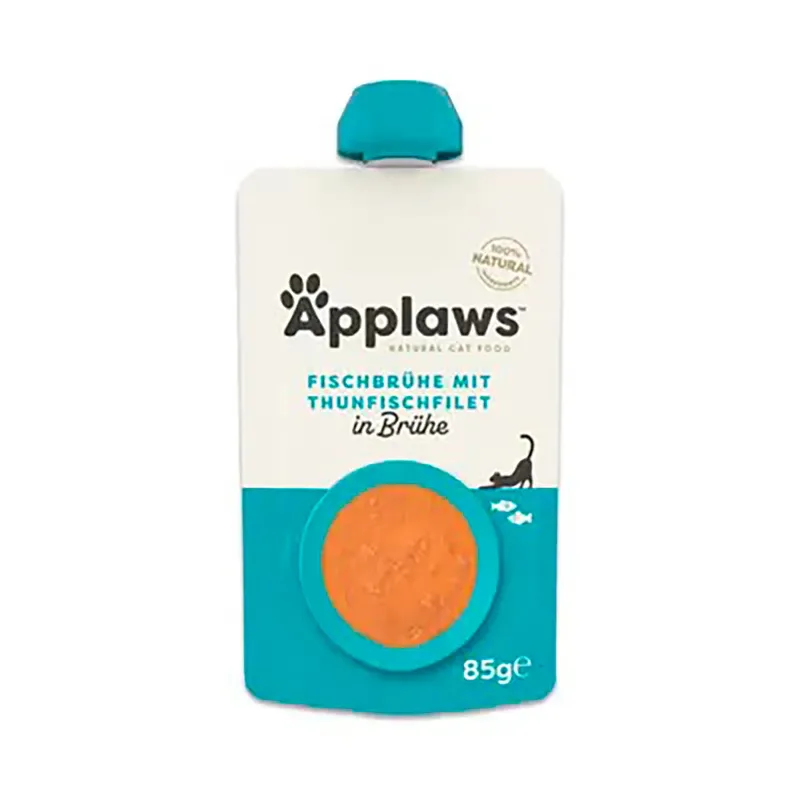 Fischgrätenbrühe Mit Lachs Katzen-nassfutter 12x85g von Applaws – Produktfoto