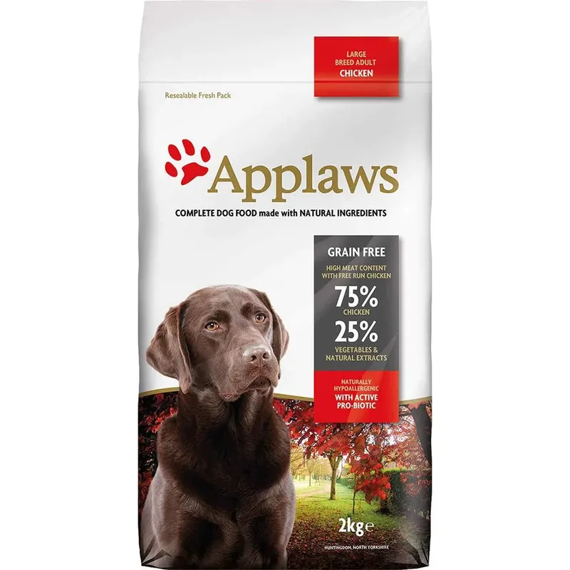 Volwassen Groot Ras Kip Hondenvoer 2kg von Applaws – Produktfoto