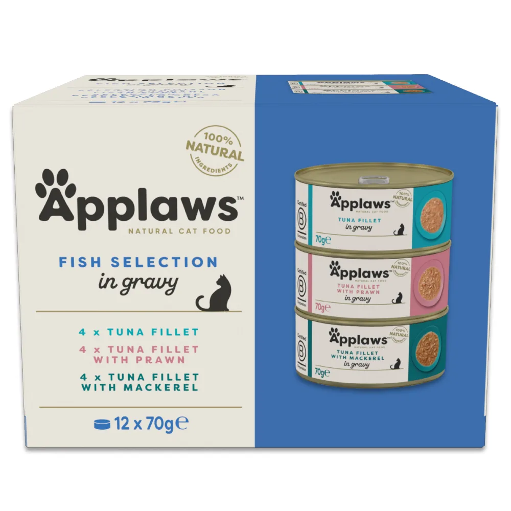 Voordeelpakket: 12x70g Applaws Cat in Sauce mix pack (3 soorten) nat kattenvoer van Applaws – productfoto