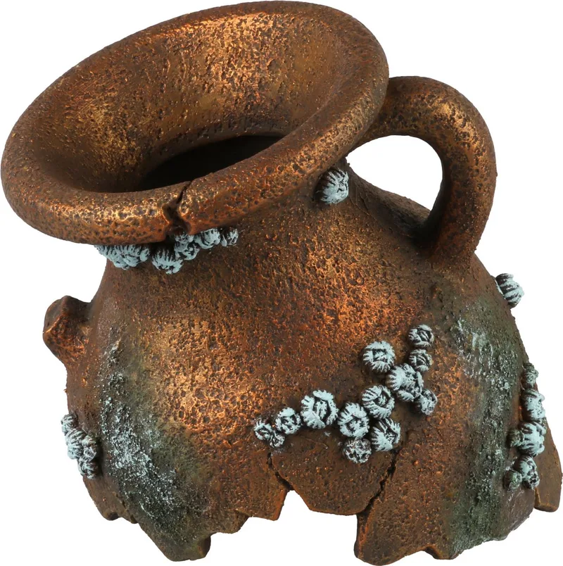 Amfoor Gebroken Hals - Aquarium - Ornament - 16x13x13.8 cm M de Aqua Della en Multicolore – photo produit