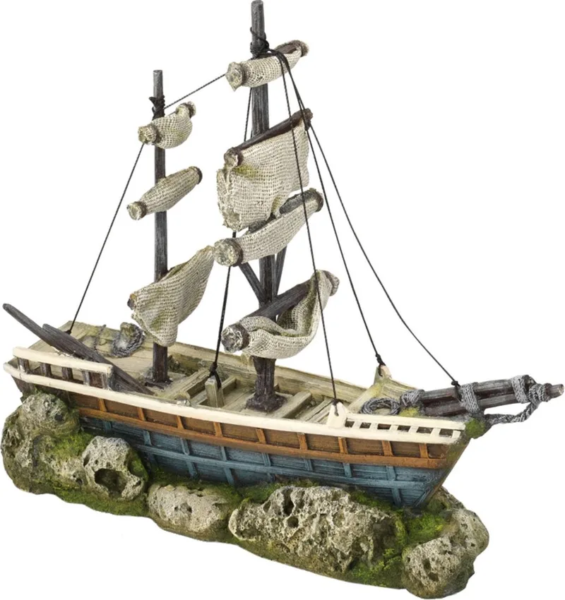 Aquarium decoratie Zeilboot - 38 x 12,5 x 31,5cm by Aqua Della in <> – product photo