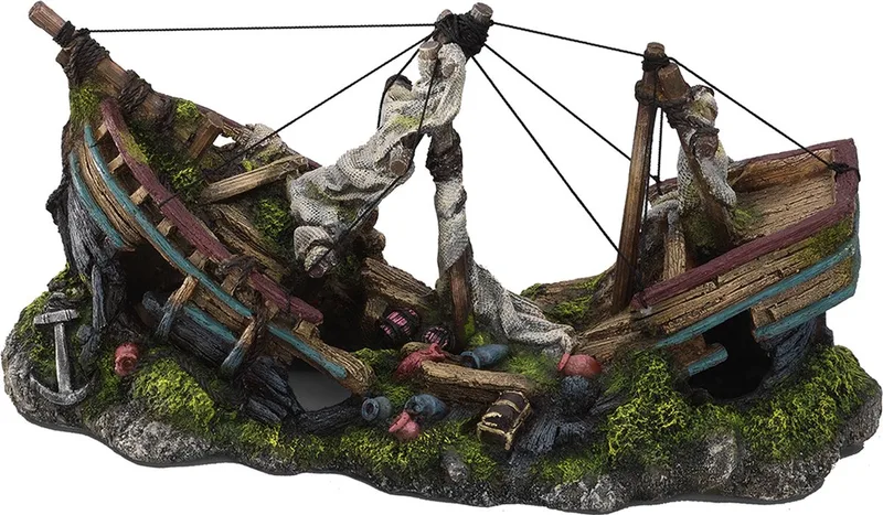 Aquarium decoratie Zeilschip - 38,2 x 17,5 x 20cm de Aqua Della en <> – photo produit