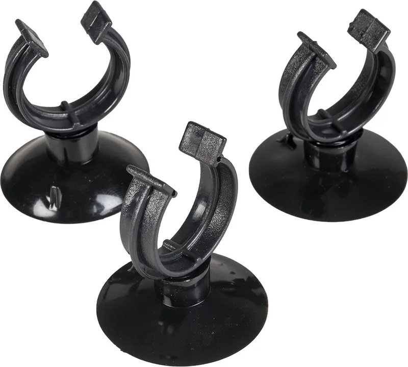 Aquarium zuignappen - Luchtslang zuignappen - 12/16 mm - 3 stk. de Aqua Della en Noir – photo produit