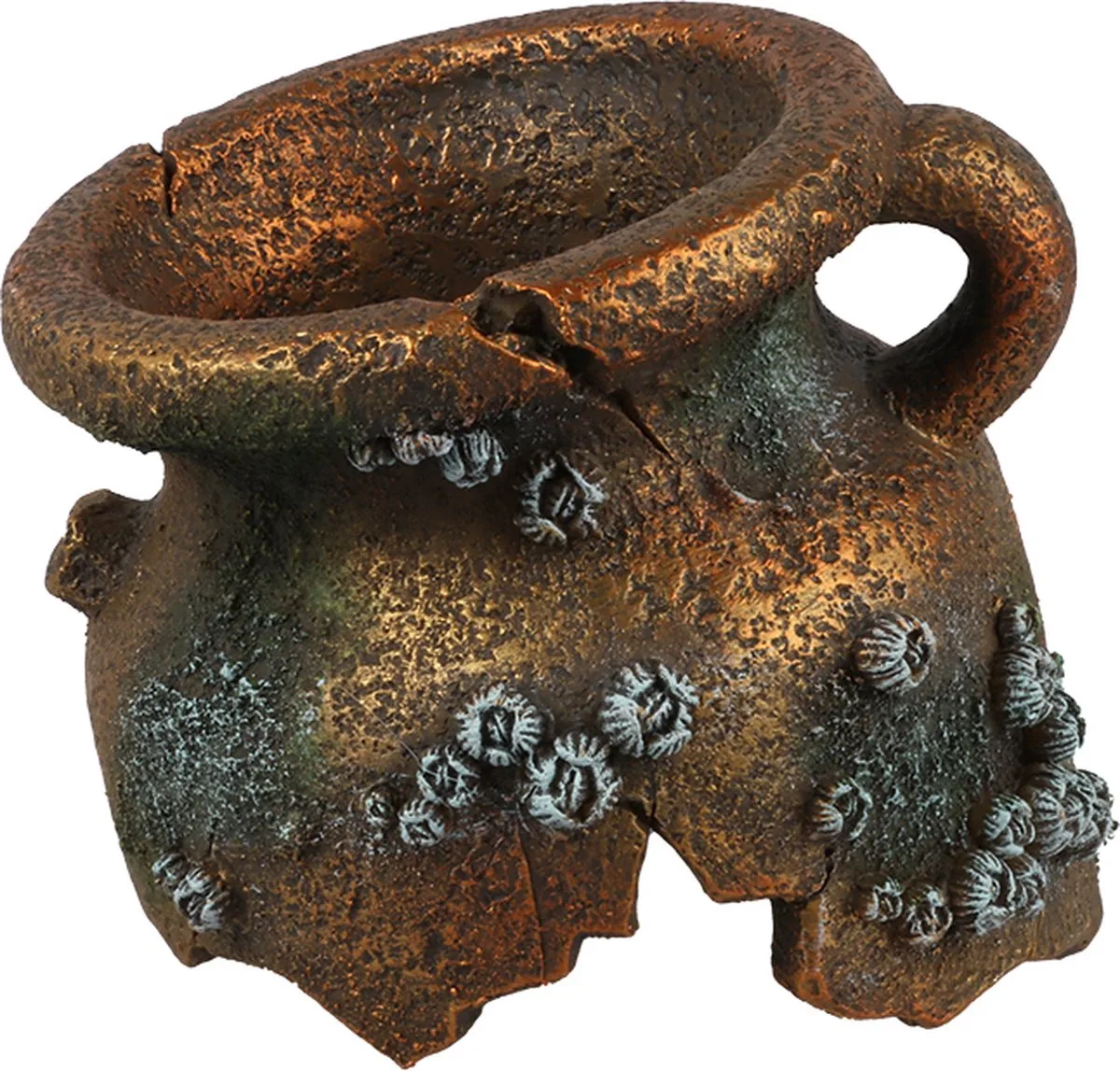 Aquariumdecoratie - Vissen - Amfoor Gebroken Hals S - 11,8x10,5x9,5cm - 1st de Aqua Della en Multicolore – photo produit