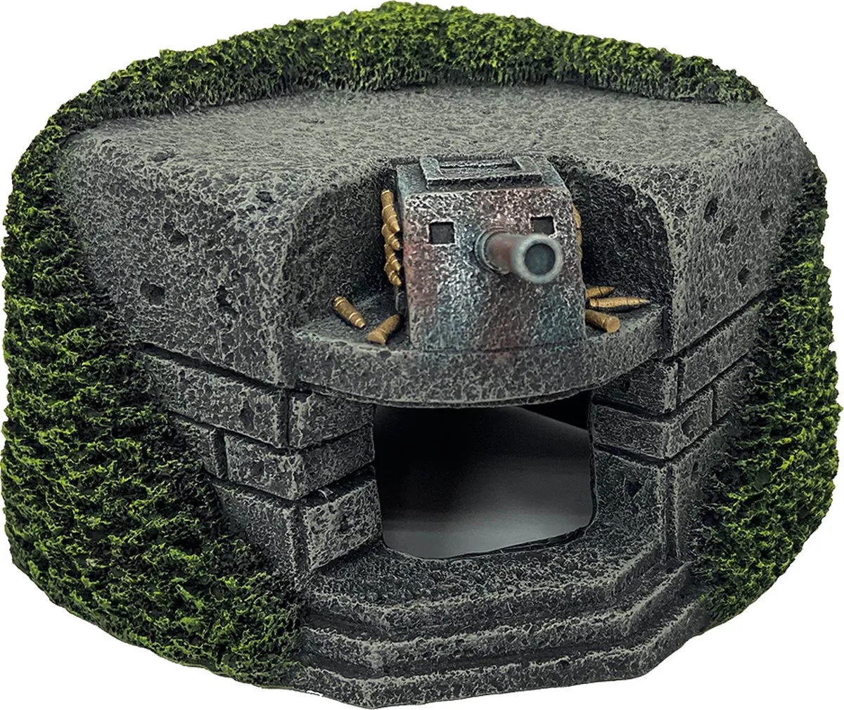 Aquariumdecoratie - Vissen - Army Bunker S - 14,5x14,4x11,3cm - 1st de Aqua Della en <> – photo produit