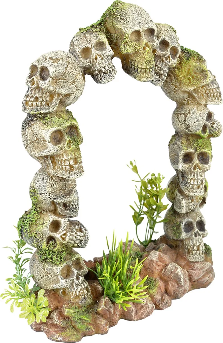 Aquariumdecoratie - Vissen - Doodshoofd Poort 18x8,5x23,5cm - 1st van Aqua Della in <> – productfoto